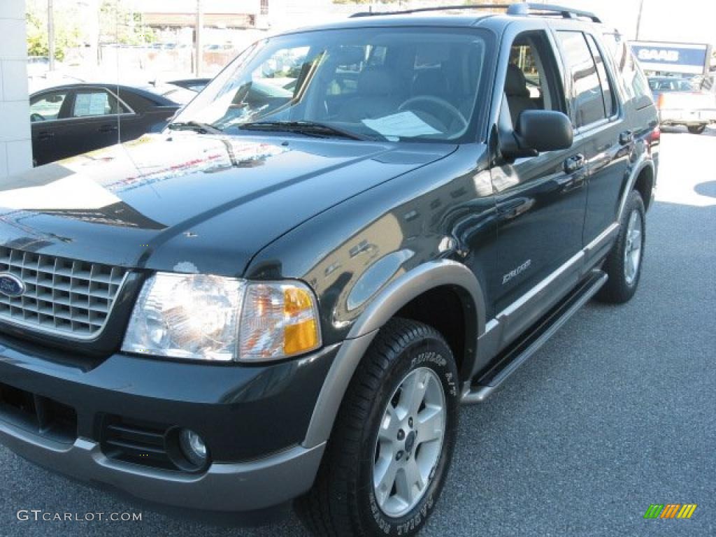 2004 Explorer Eddie Bauer 4x4 - Aspen Green Metallic / Medium Parchment photo #45