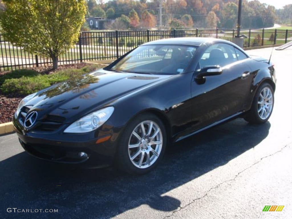 2005 SLK 350 Roadster - Black / Black photo #1
