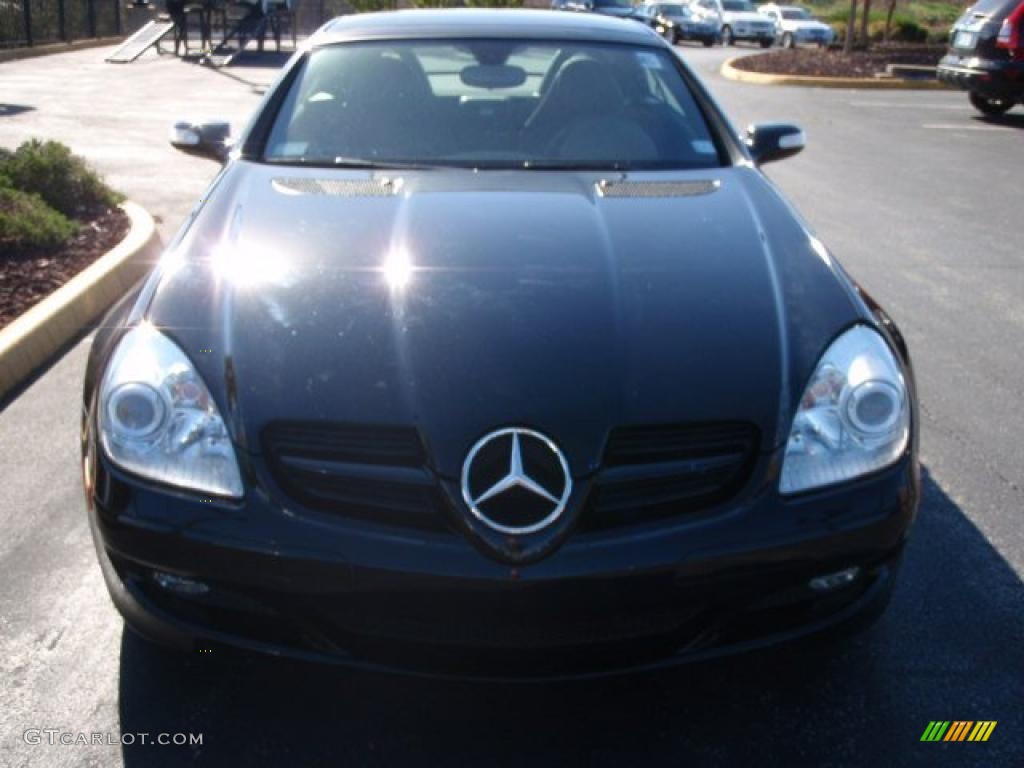 2005 SLK 350 Roadster - Black / Black photo #2