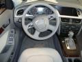 2011 Audi A4 Light Gray Interior Steering Wheel Photo
