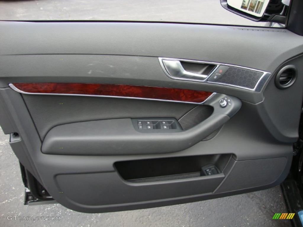 2011 Audi A6 3.0T quattro Sedan Black Door Panel Photo #39027893