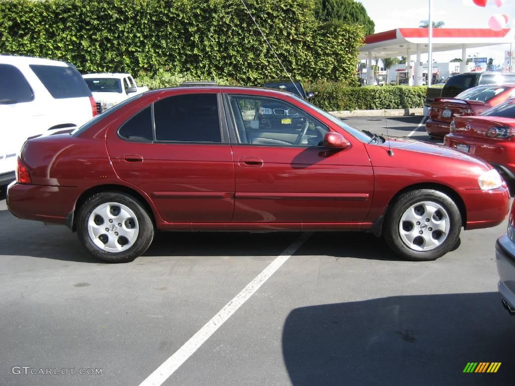 2005 Sentra 1.8 S - Inferno Red / Charcoal photo #8