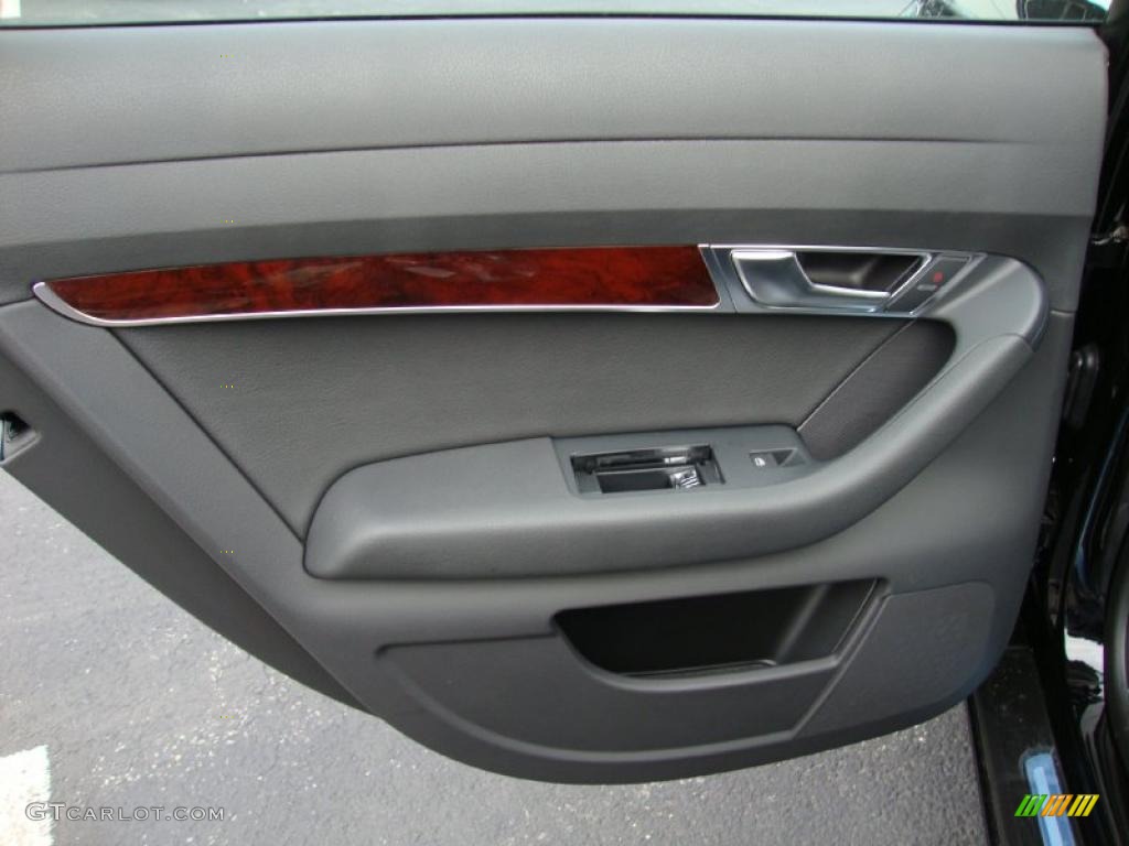 2011 Audi A6 3.0T quattro Sedan Black Door Panel Photo #39028091