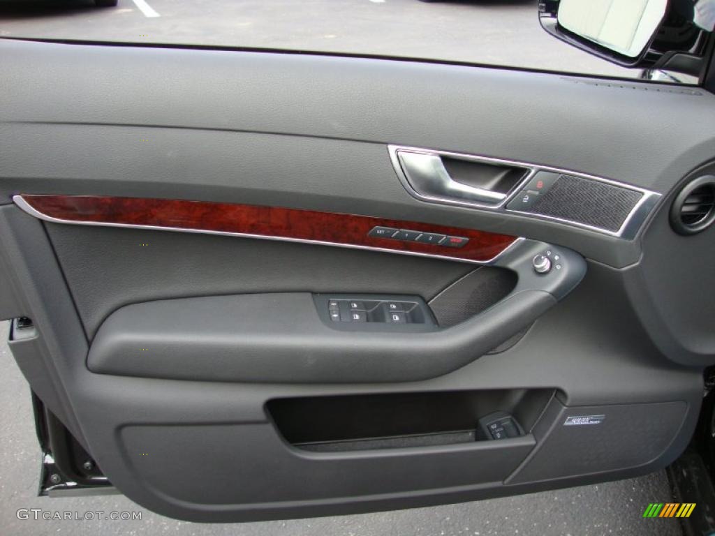 2011 Audi A6 3.0T quattro Sedan Black Door Panel Photo #39029355