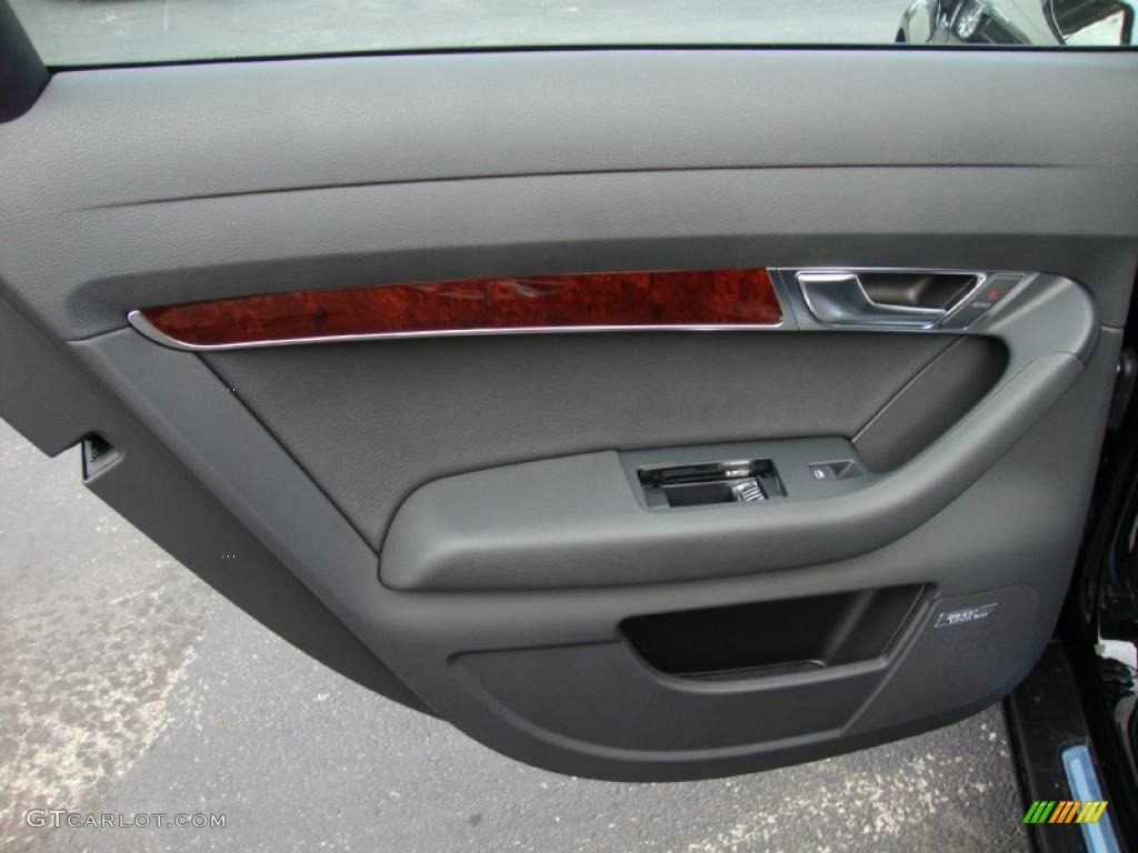 2011 Audi A6 3.0T quattro Sedan Black Door Panel Photo #39029547