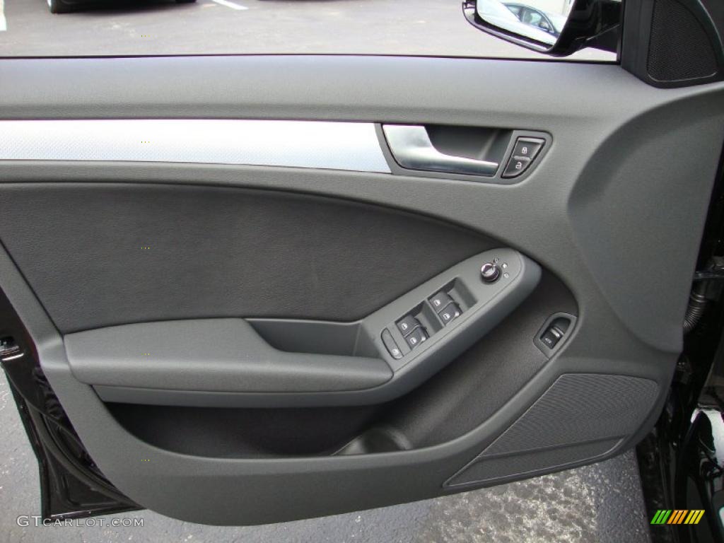 2011 Audi A4 2.0T quattro Sedan Black Door Panel Photo #39029991
