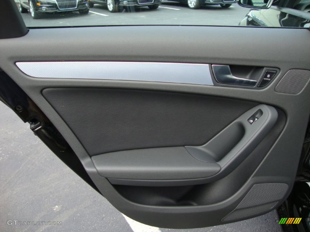 2011 Audi A4 2.0T quattro Sedan Black Door Panel Photo #39030175