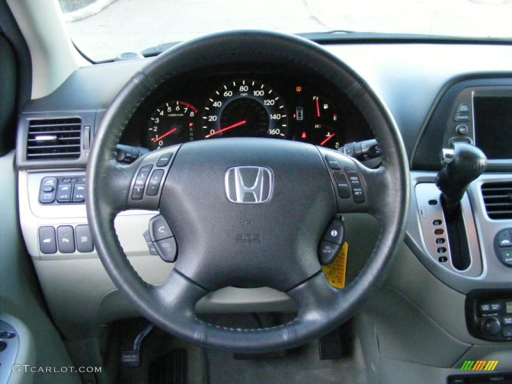 2008 Honda Odyssey Touring Gray Steering Wheel Photo #39031355