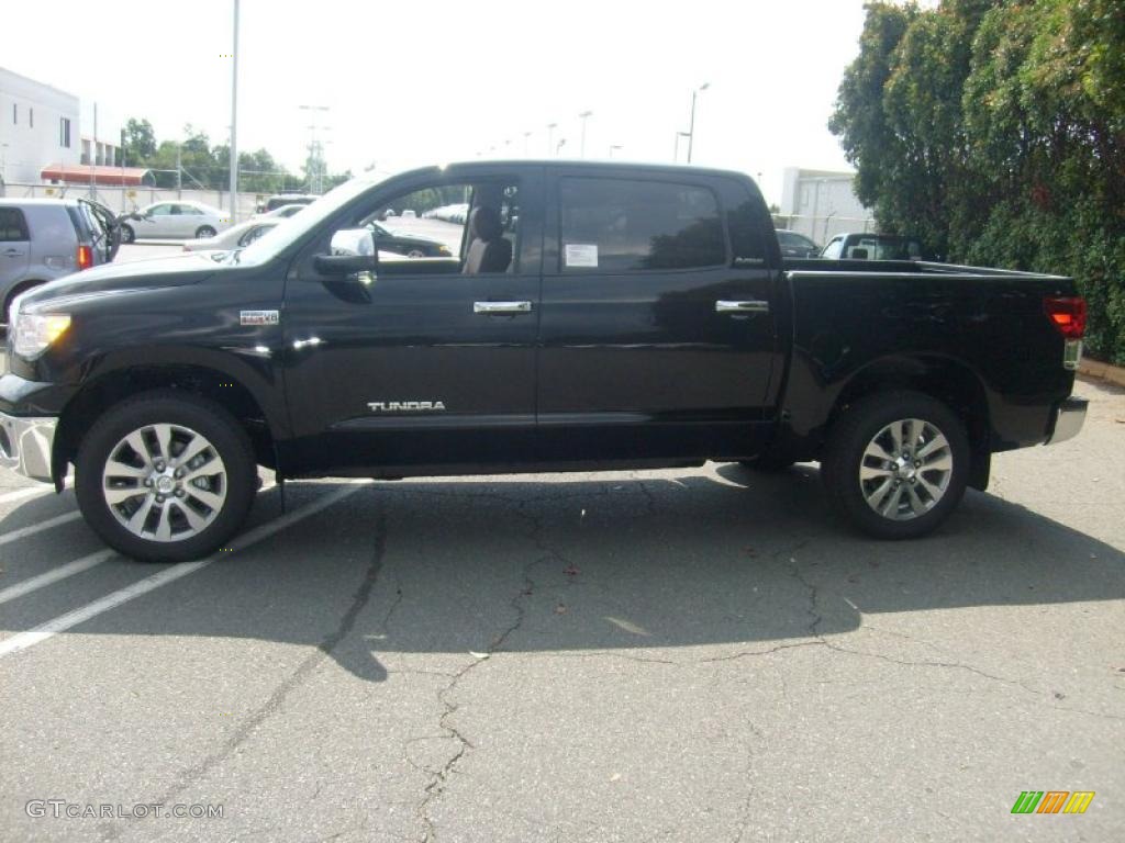2011 Tundra Platinum CrewMax 4x4 - Black / Redrock/Black photo #3