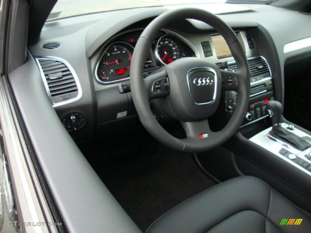 2011 Audi Q7 3.0 TDI quattro Black Steering Wheel Photo #39031615