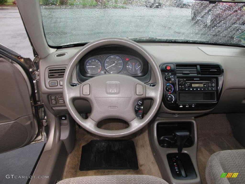 2000 Civic EX Sedan - Titanium Metallic / Beige photo #16