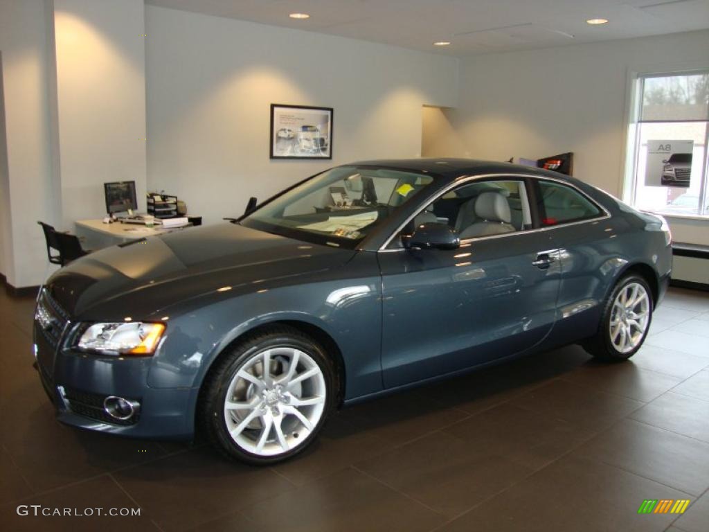 2011 A5 2.0T quattro Coupe - Meteor Grey Pearl Effect / Light Grey photo #8