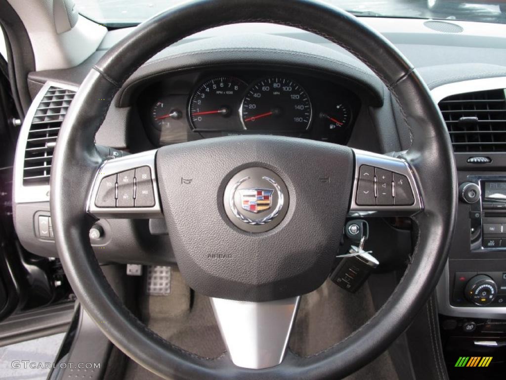 2008 Cadillac SRX 4 V6 AWD Ebony/Ebony Steering Wheel Photo #39034650