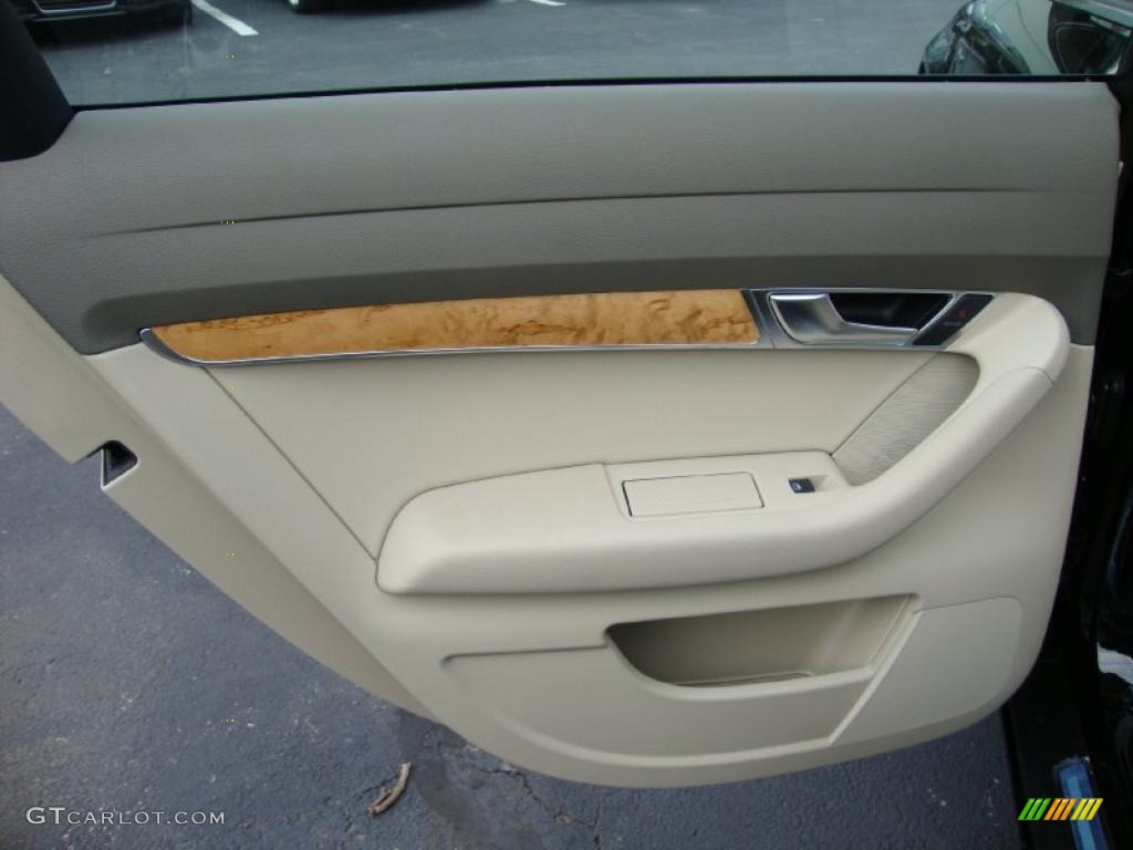 2011 Audi A6 3.0T quattro Sedan Cardamom Beige Door Panel Photo #39034718