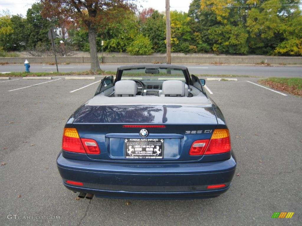 2004 3 Series 325i Convertible - Mystic Blue Metallic / Grey photo #27