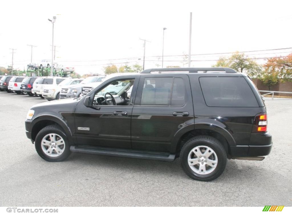 2008 Explorer XLT 4x4 - Black / Black/Stone photo #11