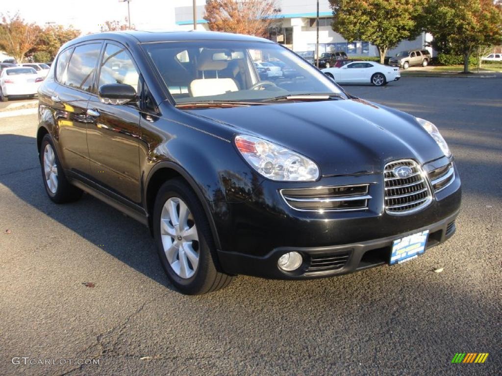 2006 B9 Tribeca Limited 7 Passenger - Obsidian Black Pearl / Beige photo #3