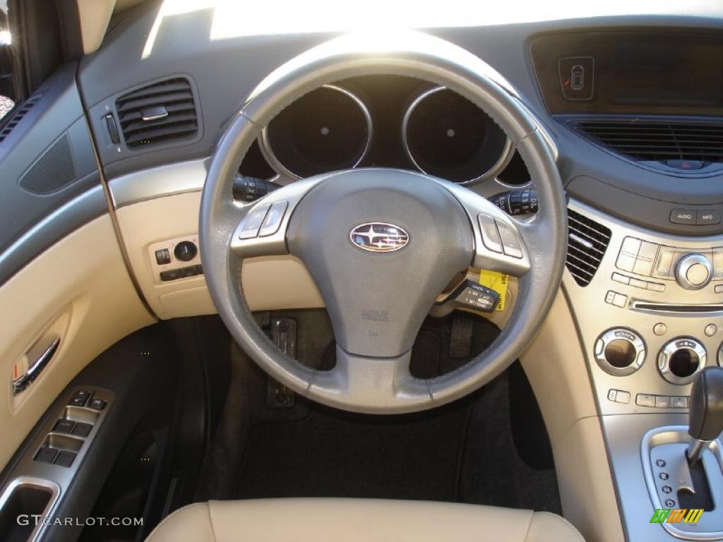 2006 Subaru B9 Tribeca Limited 7 Passenger Beige Steering Wheel Photo #39037435