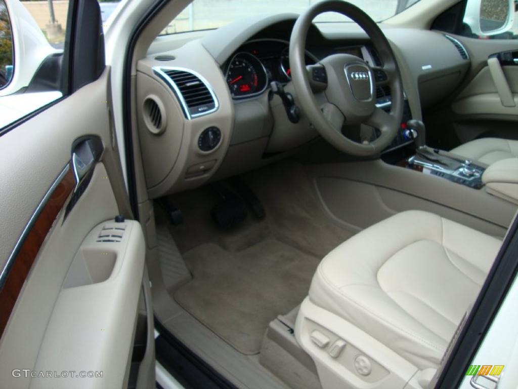 Cardamom Beige Interior 2009 Audi Q7 3.6 quattro Photo #39038759