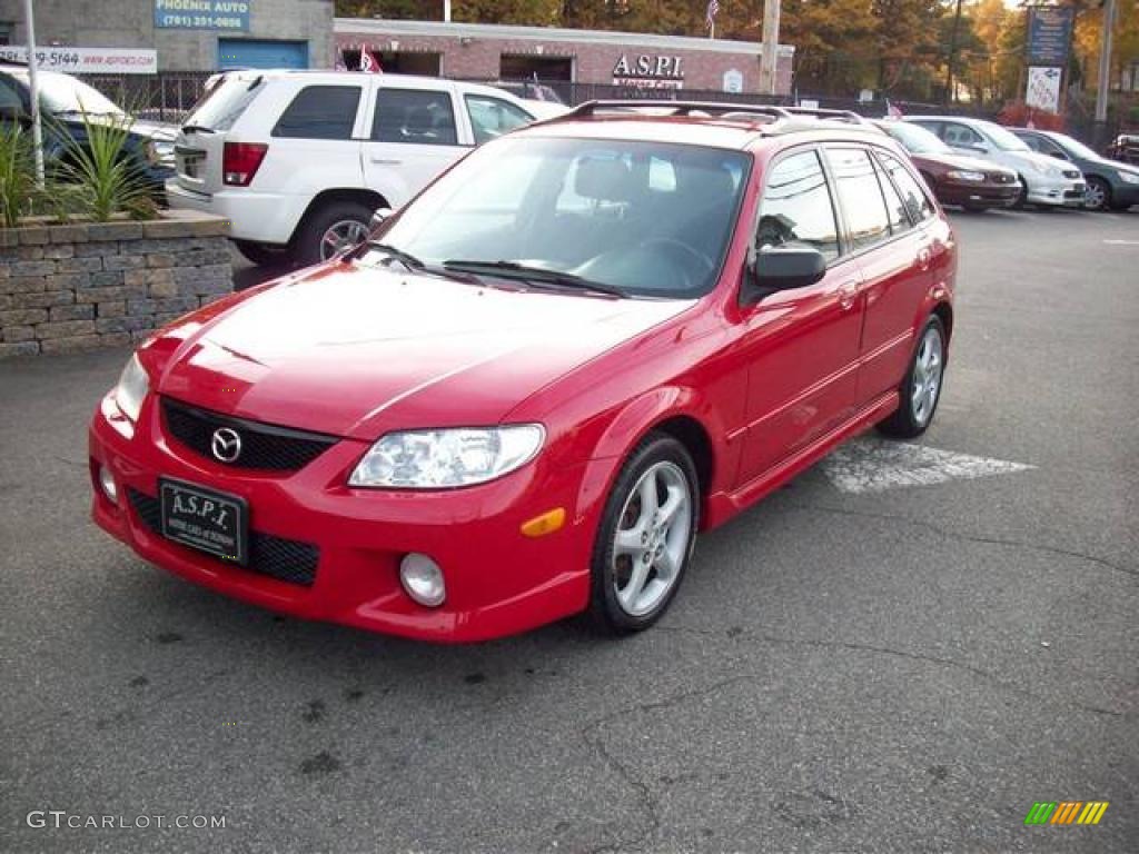 2002 Protege 5 Wagon - Classic Red / Off Black photo #1