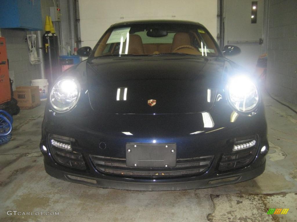 2008 911 Turbo Coupe - Midnight Blue Metallic / Natural Brown photo #2