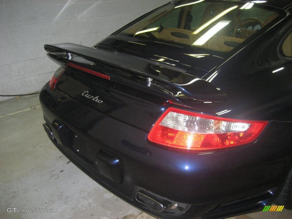 2008 911 Turbo Coupe - Midnight Blue Metallic / Natural Brown photo #5