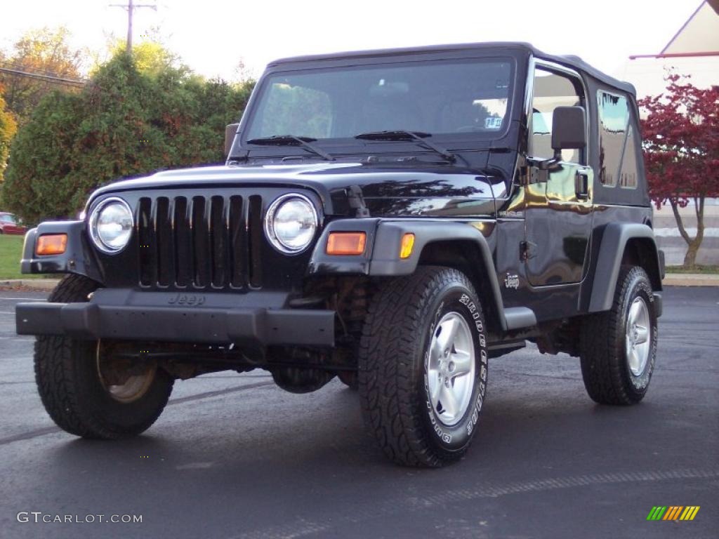 Black 2002 Jeep Wrangler SE 4x4 Exterior Photo #39043023