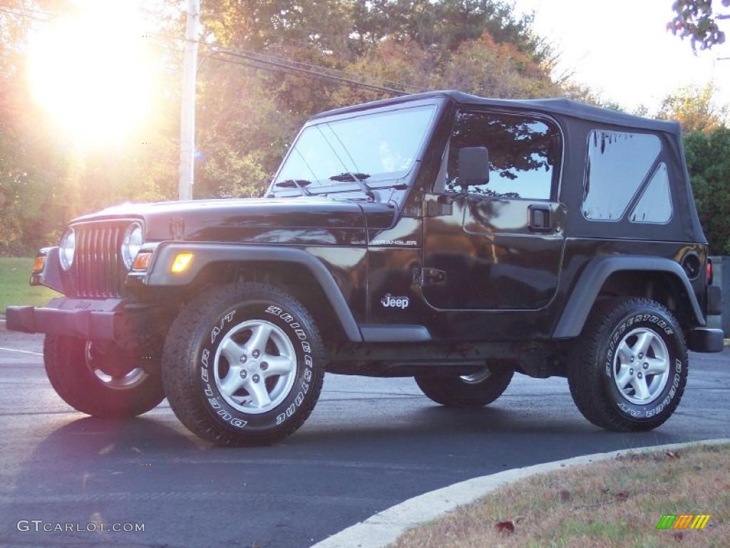 2002 Wrangler SE 4x4 - Black / Agate Black photo #7