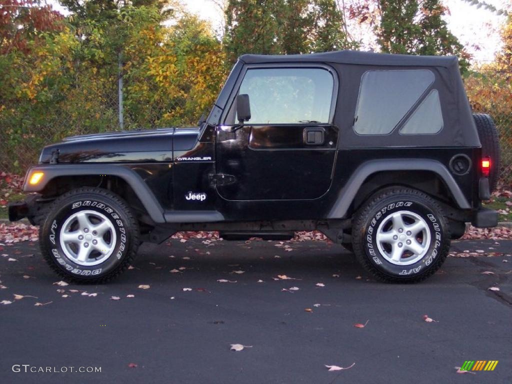 Black 2002 Jeep Wrangler SE 4x4 Exterior Photo #39043059