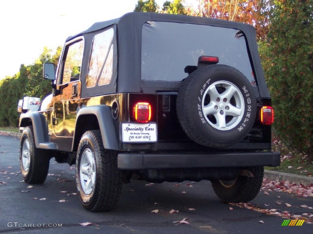 2002 Wrangler SE 4x4 - Black / Agate Black photo #13