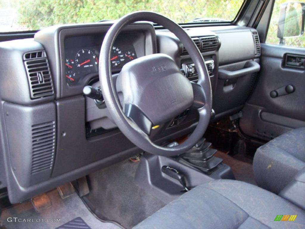 Agate Black Interior 2002 Jeep Wrangler SE 4x4 Photo #39043279