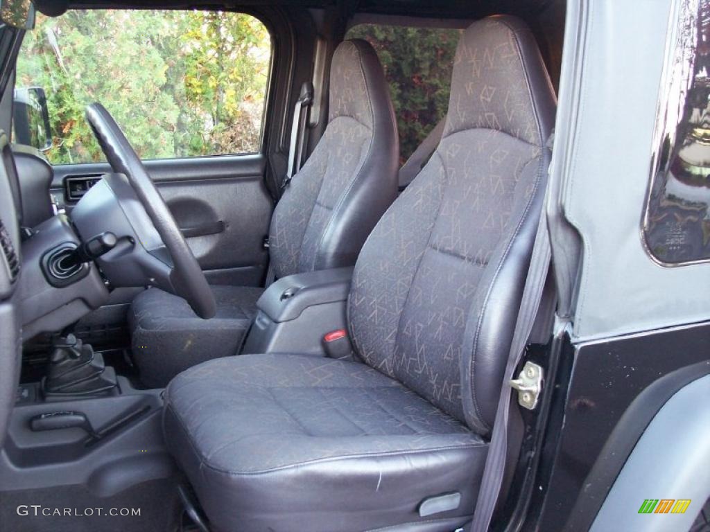 Agate Black Interior 2002 Jeep Wrangler SE 4x4 Photo #39043303