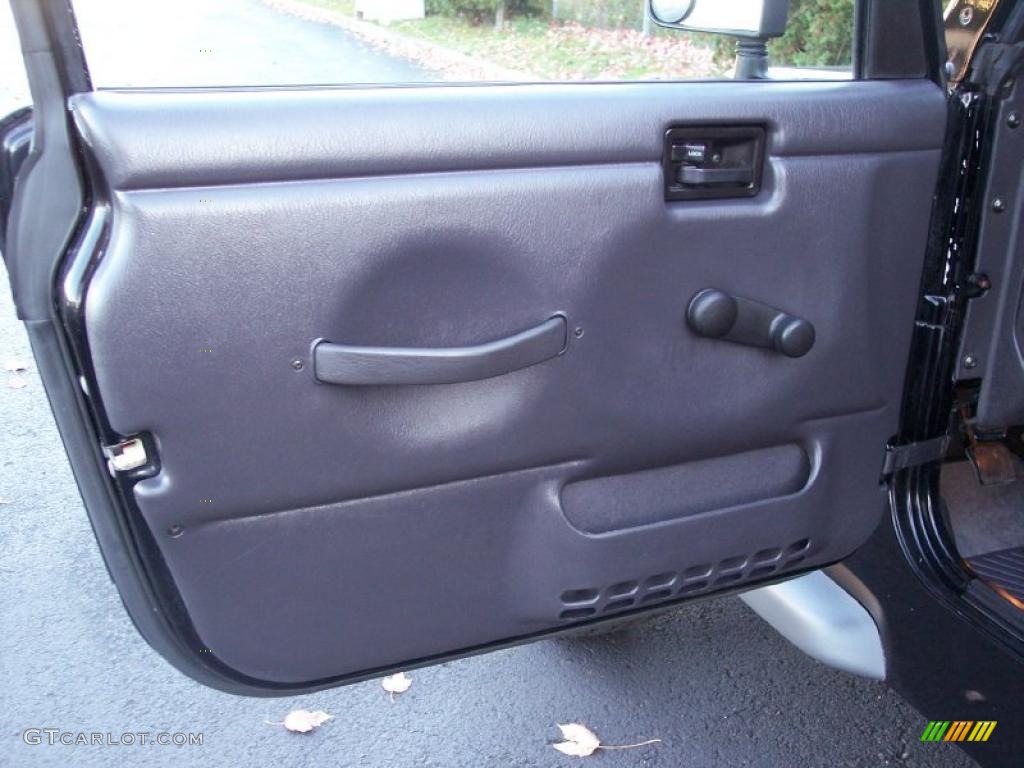 2002 Jeep Wrangler SE 4x4 Agate Black Door Panel Photo #39043323
