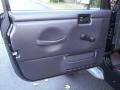 Agate Black 2002 Jeep Wrangler SE 4x4 Door Panel