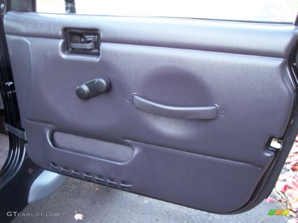 2002 Jeep Wrangler SE 4x4 Agate Black Door Panel Photo #39043423