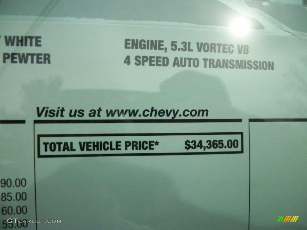 2011 Chevrolet Express 1500 Work Van Window Sticker Photo #39043923
