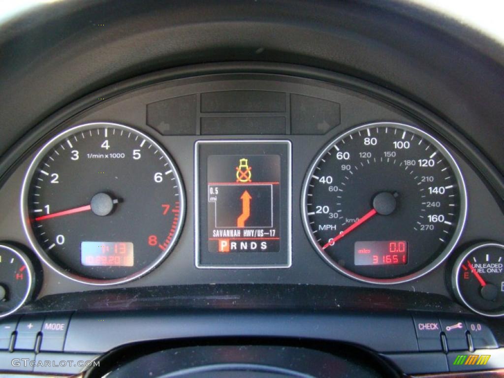 2005 Audi A4 3.2 quattro Sedan Gauges Photo #39045948