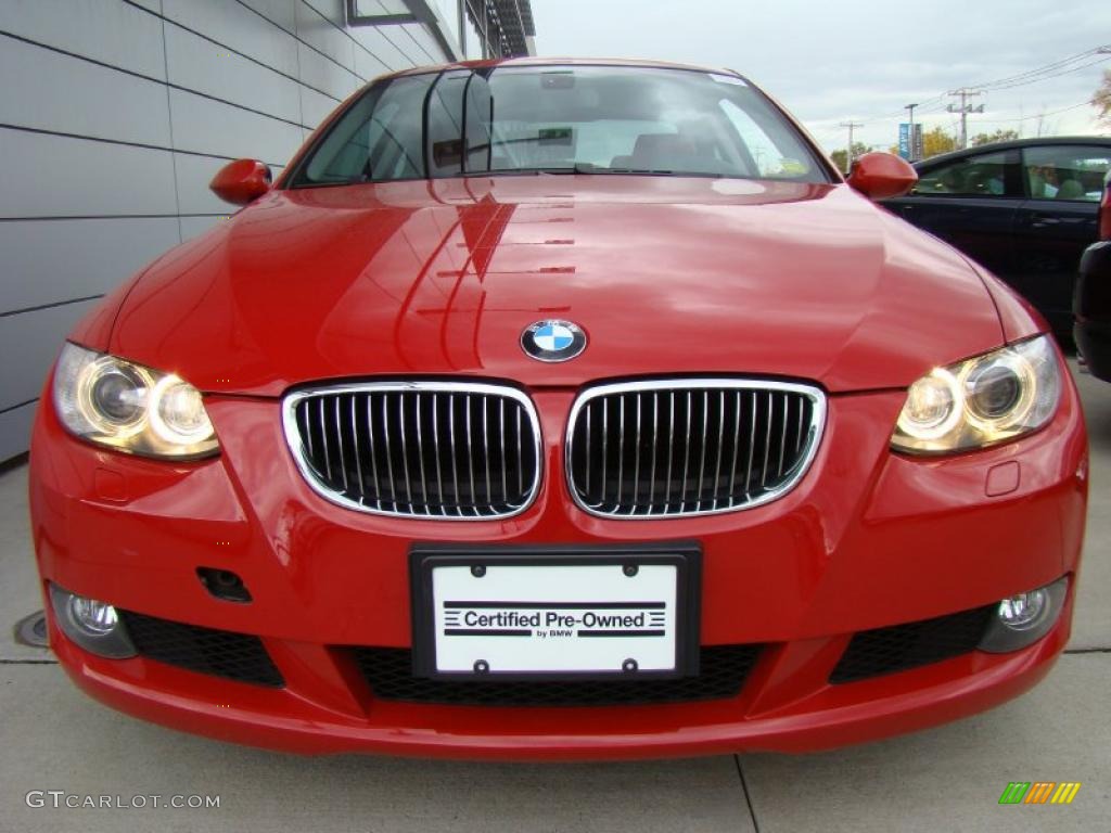 2008 3 Series 328xi Coupe - Crimson Red / Coral Red/Black photo #2
