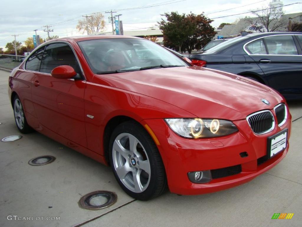 2008 3 Series 328xi Coupe - Crimson Red / Coral Red/Black photo #3
