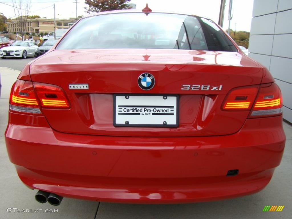 2008 3 Series 328xi Coupe - Crimson Red / Coral Red/Black photo #4
