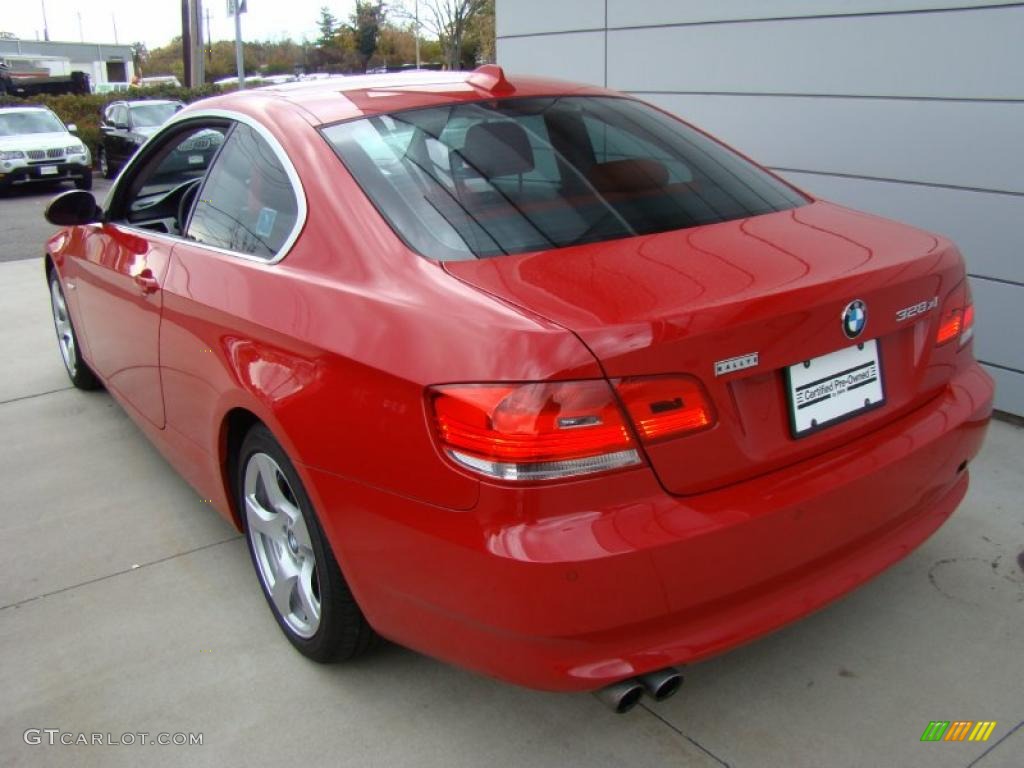 2008 3 Series 328xi Coupe - Crimson Red / Coral Red/Black photo #5
