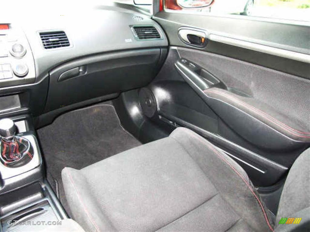 Black Interior 2007 Honda Civic Si Sedan Photo 39048552