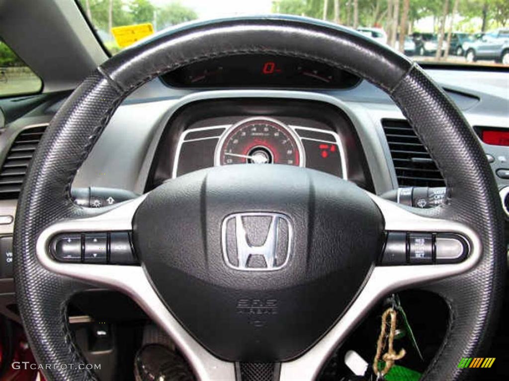 2007 Honda Civic Si Sedan Black Steering Wheel Photo #39048608