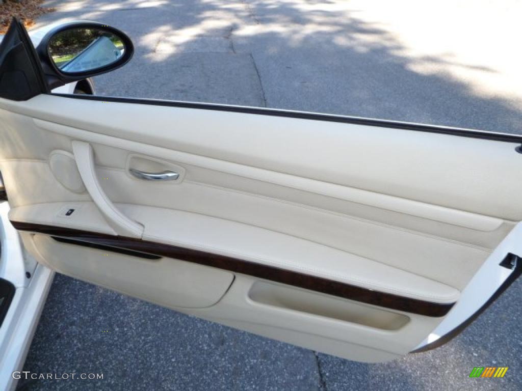 2008 BMW 3 Series 328i Convertible Cream Beige Door Panel Photo #39049008