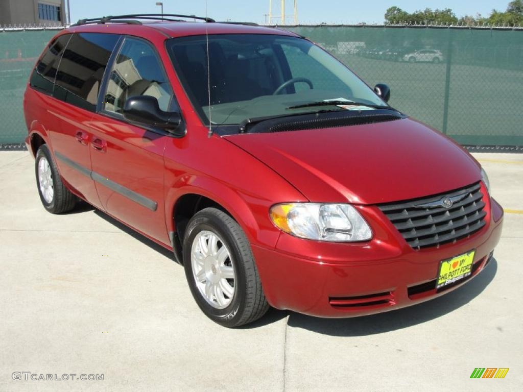 2007 Town & Country  - Inferno Red Crystal Pearl / Medium Slate Gray photo #1