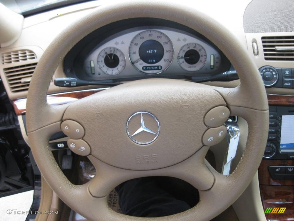 2008 Mercedes-Benz E 350 Sedan Cashmere Steering Wheel Photo #39052984
