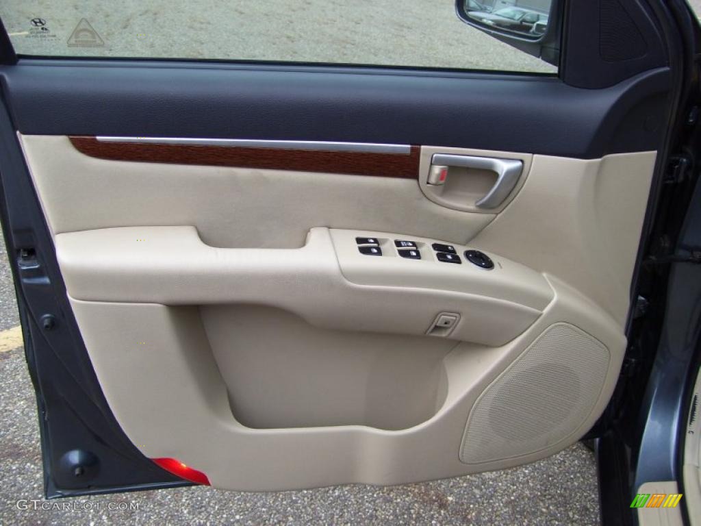 2007 Hyundai Santa Fe GLS Beige Door Panel Photo #39054044