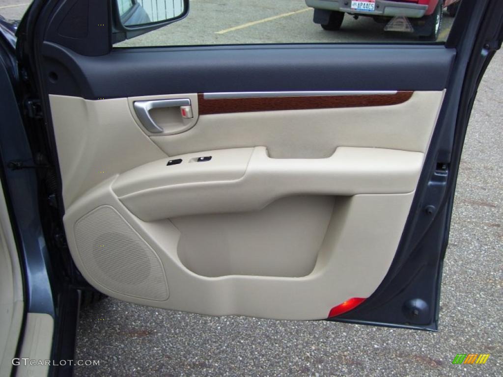 2007 Hyundai Santa Fe GLS Beige Door Panel Photo #39054060
