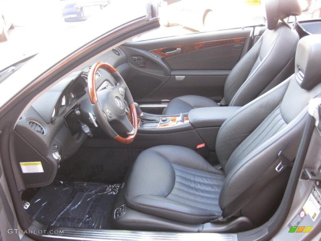 Black Interior 2009 Mercedes-Benz SL 550 Roadster Photo #39054116
