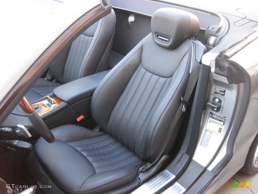 Black Interior 2009 Mercedes-Benz SL 550 Roadster Photo #39054136